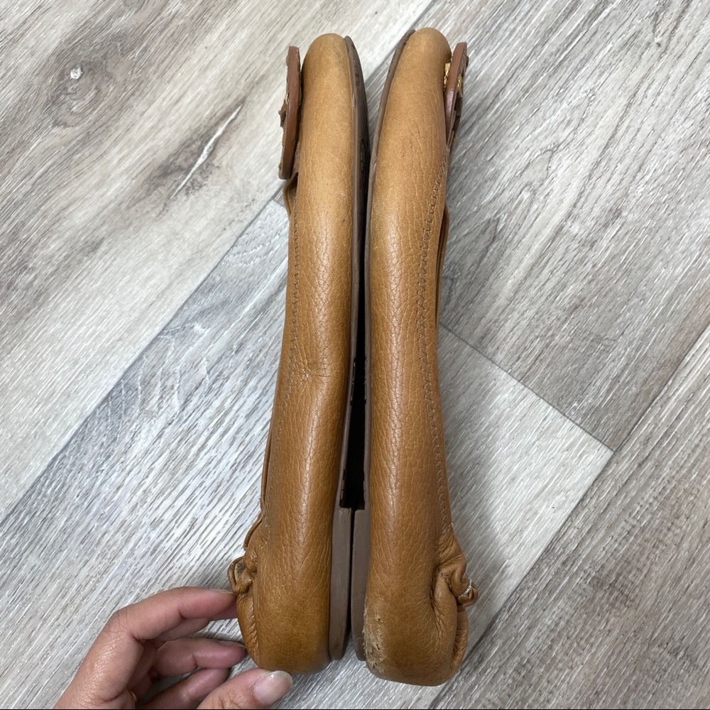 Tory Burch Reva Tumbled Leather Ballet Flats Size 8.5 - Picture 5 of 13